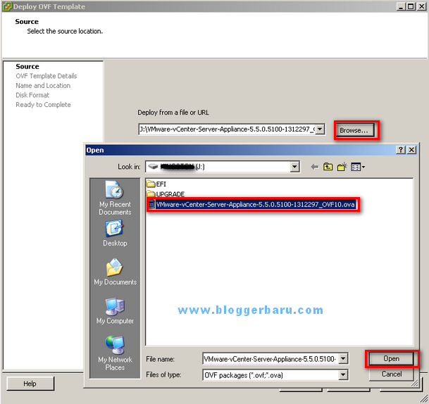deploy vcenter server appliance 5