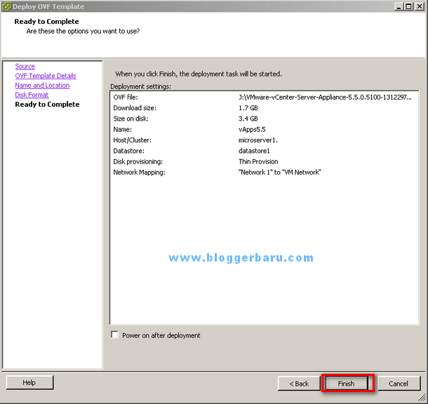 deploy vcenter server appliance 5