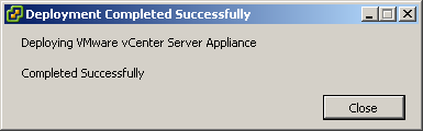 deploy vcenter server appliance 5