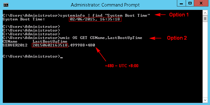 windows uptime