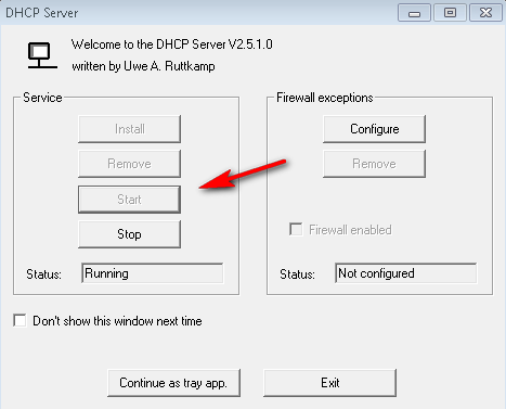 setup dhcp server on windows 7
