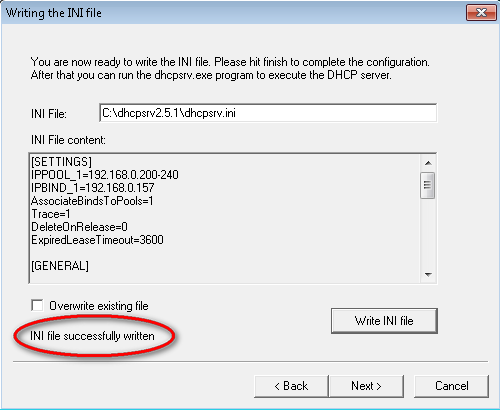 dhcp server on windows 7